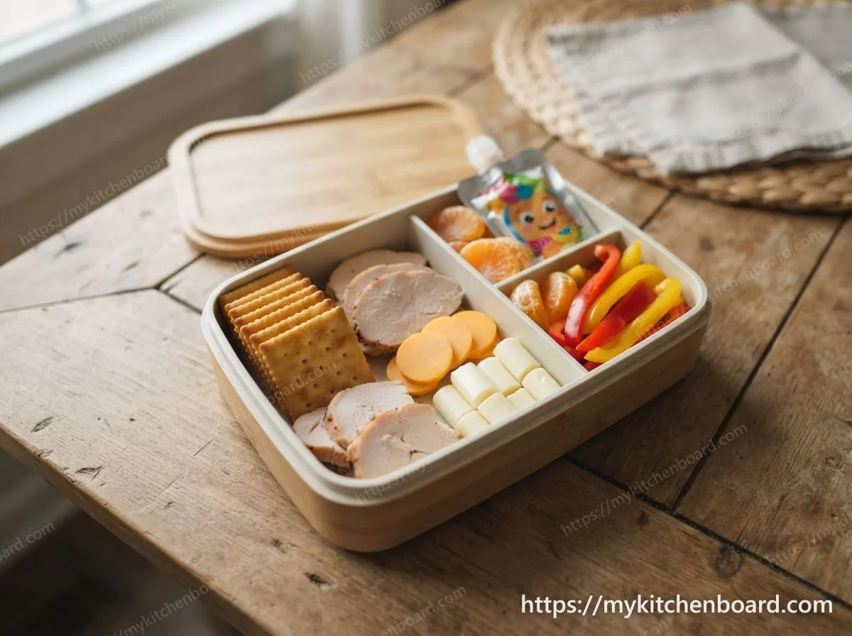 Lunchables-Style Lunchbox mit Hähnchen und Crackern