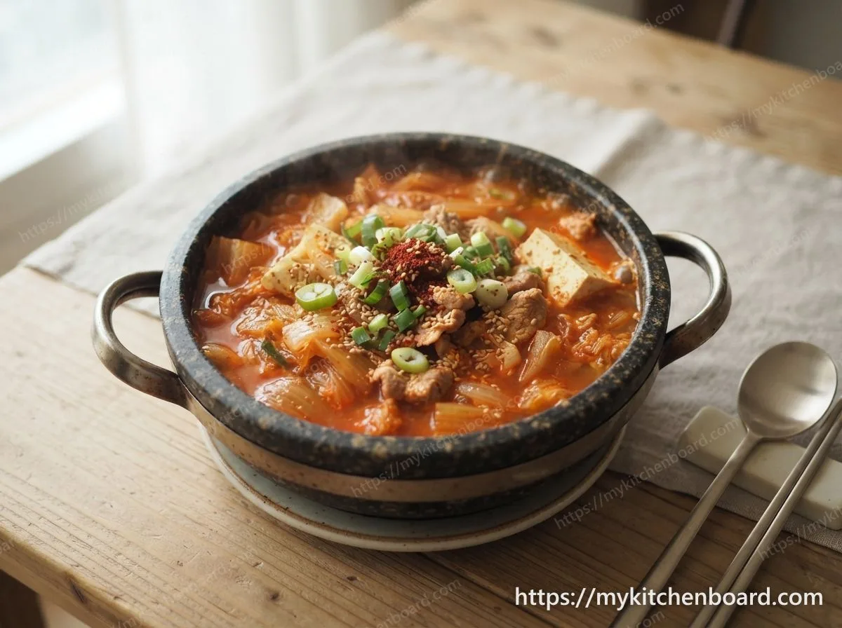 Schweinefleisch-Kimchi-Jjigae