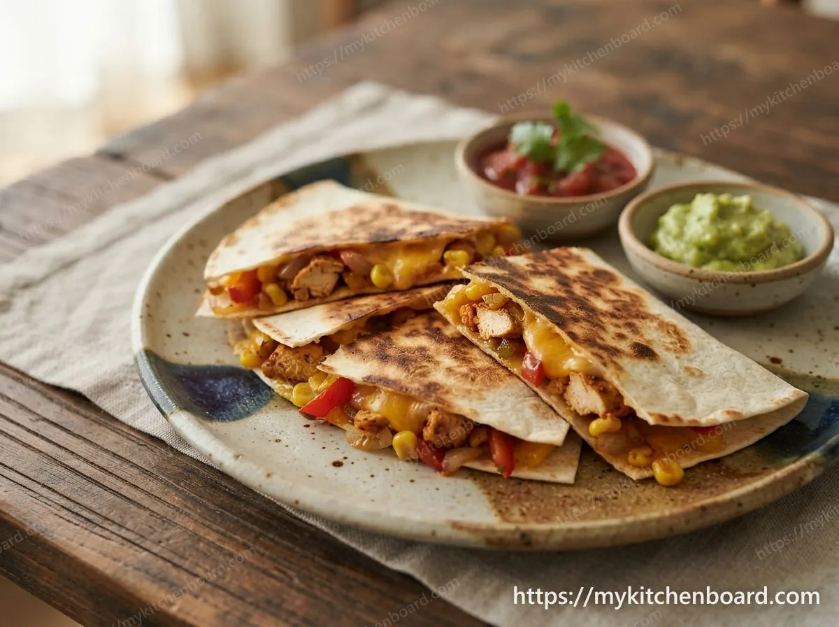 Chicken and Cheese Quesadillas