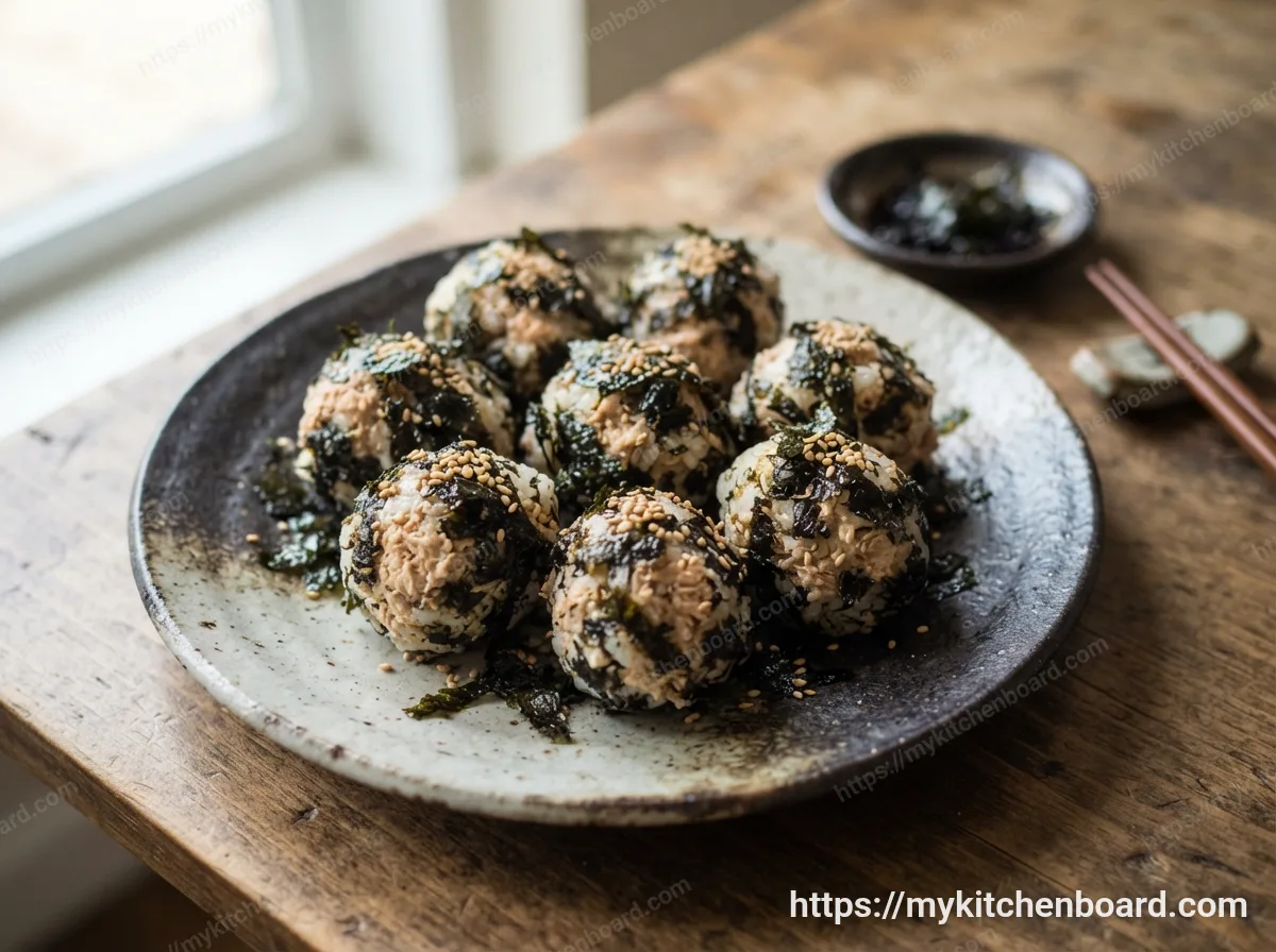 金枪鱼海苔碎饭团