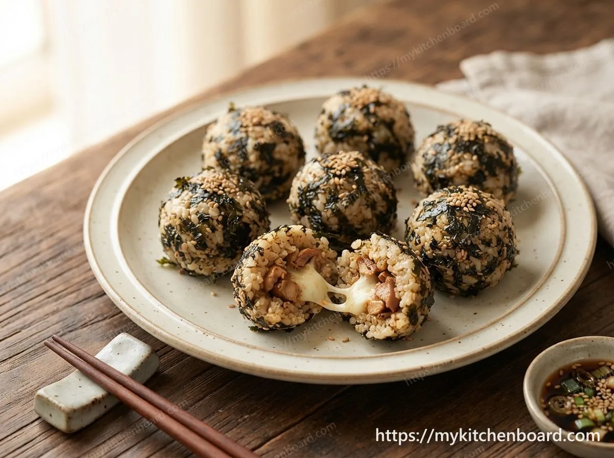 Chicken and Cheese Rice Balls